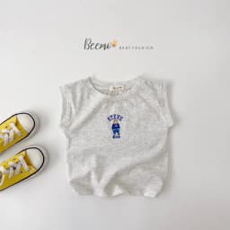 Thumbnail Áo ba lỗ cho bé Trai Gái Beemo Chất liệu cotton mềm min, họa tiết gấu Steve, 4 màu cực xinh B078 3