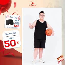 Thumbnail Áo Ba Lỗ Nam Big Size Akyoo 80 - 140kg Thể Thao Khỏe Khắn,Rộng Rãi Thoáng Mát,Vận Động Thoải Mái, Thấm Hút Mồ Hôi-BL 1