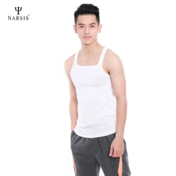 Thumbnail Áo Ba Lỗ Nam Narsis, Chất Cotton, Mỏng Nhẹ, Thoáng Khí, Kiểu Dáng Thể Thao, Thấm Hút, Co Giãn 1