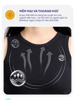Thumbnail Áo ba lỗ nữ YODY dáng croptop, cá tính, basic, năng động, thun ôm co giãn, thoải mái BLN7052 4