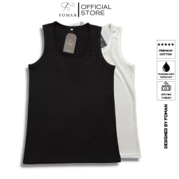 Thumbnail Áo Ba Lỗ Thun Gân Tank Top Nam Nữ FOMAN Form Body Classic, Cổ Tròn Vải Cotton Tăm Gân Sợi Tự Nhiên Thoáng Mát Tôn Dáng 1