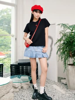 Thumbnail Áo baby tee trơn basic cổ tròn nhiều màu TiQi Jeans chất cotton co giãn 2 chiều AB-01 2