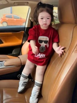 Thumbnail Áo Bé Gái Áo Thun Cho Bé Áo Cho Bé Unisex Bé Trai Bé Gái Áo Cotton Loại Một Babi mama ABG20 2