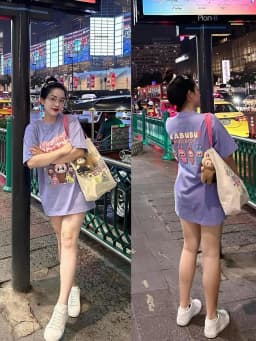 Thumbnail Áo Bé Gái Áo Thun Hình Labubu UNISEX Áo Cho Cả Gia Đình Áo Bé Gái, Áo Bé Trai Cotton Loại Một ABG11 1