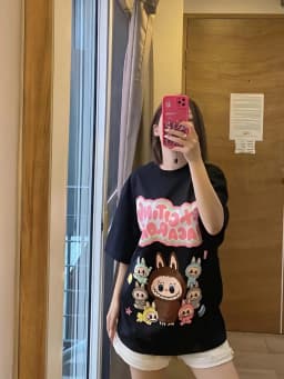 Thumbnail Áo Bé Gái Áo Thun Hình Labubu UNISEX Áo Cho Cả Gia Đình Áo Bé Gái, Áo Bé Trai Cotton Loại Một ABG11 4