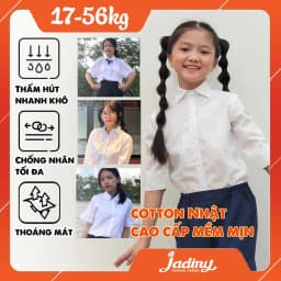 Thumbnail Áo bé gái sơmi đi học đồng phục học sinh cấp 1, 2, 3 1