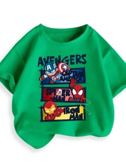 Thumbnail Áo Bé Trai Áo Siêu Nhân Cho Bé Trai Áo Thun MARVEL Siêu Anh Hùng Chất Cotton Loại 1 Vải Chính Phẩm Babi mama AT01 1