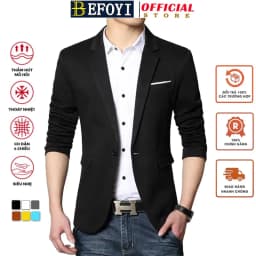 Thumbnail Áo blazer BEFOYI tay dài ôm dáng vừa vặn nhiều màu sắc tùy chọn size S-5XL thời trang Hàn Quốc cơ bản dành cho nam 1