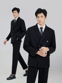 Thumbnail Áo Blazer Nam 6 Nút có Đệm Vai Thương Hiệu JBAGY - 4 lớp chất lượng cao - JK0104 3