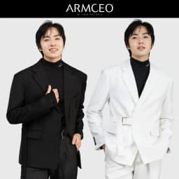 Thumbnail Áo blazer nam cao cấp  ARMCEO LUX đai cài, có đệm vai, form tôn dáng chuẩn Hàn Quốc -ARK01 1