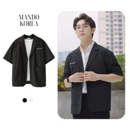 Thumbnail Áo Blazer Nam Tay Lỡ MANDO Form Rộng Kiểu Dáng Thời Trang Hàn Quốc Basic Họa Tiết Thêu Would You AVH002 1