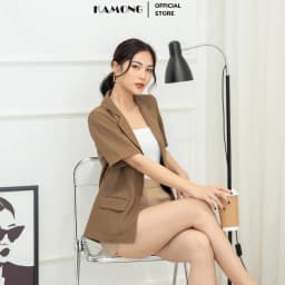 Thumbnail Áo blazer nữ tay ngắn KAMONG phong cách công sở nhiều màu, nhiều size A137 2