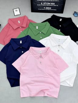 Thumbnail Áo Cho Bé Áo Thun Cổ Bé Bé Trai Bé Gái Unisex Áo Polo Cho Bé Đi Học Đi Chơi Cotton Thấm Hút Mồ Hôi Babimama - ACT01 1
