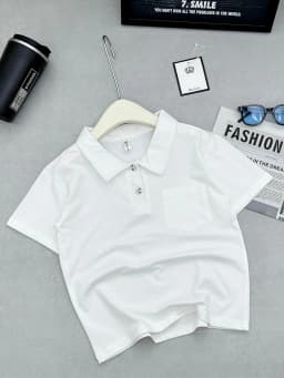 Thumbnail Áo Cho Bé Áo Thun Cổ Bé Bé Trai Bé Gái Unisex Áo Polo Cho Bé Đi Học Đi Chơi Cotton Thấm Hút Mồ Hôi Babimama - ACT01 2