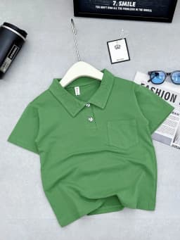 Thumbnail Áo Cho Bé Áo Thun Cổ Bé Bé Trai Bé Gái Unisex Áo Polo Cho Bé Đi Học Đi Chơi Cotton Thấm Hút Mồ Hôi Babimama - ACT01 3