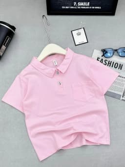Thumbnail Áo Cho Bé Áo Thun Cổ Bé Bé Trai Bé Gái Unisex Áo Polo Cho Bé Đi Học Đi Chơi Cotton Thấm Hút Mồ Hôi Babimama - ACT01 4