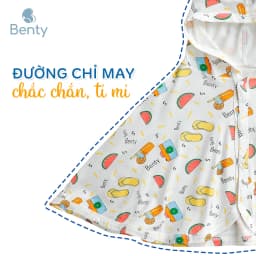 Thumbnail Áo choàng BENTY họa tiết chống nắng đáng yêu cho bé trai, bé gái từ 7-22Kg chất liệu cotton cao cấp 3