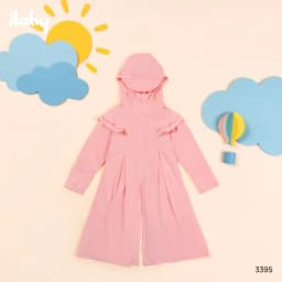 Thumbnail Áo chống nắng cho bé ILABY áo chống nắng bé gái toàn thân thiết kế nhún bèo vai áo dễ thương [3395] 2