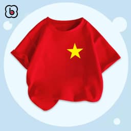 Thumbnail Áo cờ đỏ sao vàng Việt Nam, áo thun cho bé chất cotton mềm mịn BabyloveGO 4