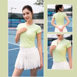 Thumbnail Áo Croptop Chơi Thể Thao LV25N01F109, Áo Croptop Có Tay Form Ôm Body Có Mút Ngực Tháo Rời; Áo Tập Gym Tập Yoga Livan 2