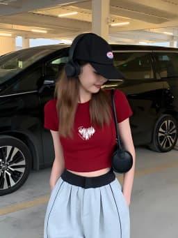 Thumbnail Áo croptop nữ áo baby tee ôm body chất thun cotton co giãn 4 chiều  - LOZA G0070 1
