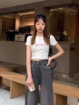 Thumbnail Áo croptop nữ áo baby tee ôm body chất thun cotton co giãn 4 chiều  - LOZA G0070 4