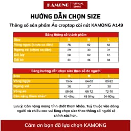 Thumbnail Áo croptop nữ tay dài cài nút KAMONG chất liệu thun tăm A149 1