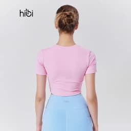 Thumbnail Áo croptop tập yoga gym Hibi Sports CR826, kèm mút ngực, phù hợp chơi pickleball tennis 4