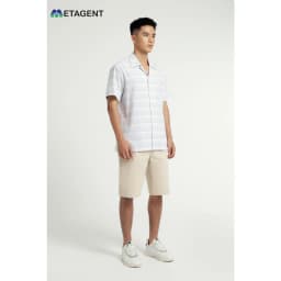 Thumbnail Áo Cuban họa tiết kẻ nam Metagent MS 16E3545 3