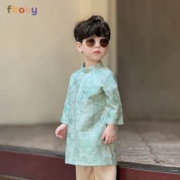 Thumbnail Áo Dài Bé Trai Bé Gái Fbaby Thiết Kế Gấm Họa Tiết Cao Cấp Cho Bé Đi Chơi, Lễ Tết Chất Liệu An Toàn Cho Bé 3