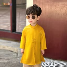 Thumbnail Áo Dài Bé Trai Bé Gái Xẻ Tà 2 Khuy Fbaby Mặc Lễ Tết, Đi Chơi Thiết Kế Mềm Mại Cao Cấp An Toàn Cho Bé Small Gift Big Love 3