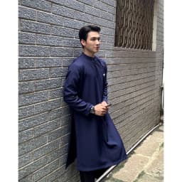 Thumbnail Áo Dài Nam Ngũ Thân Truyền Thống Form Rộng Cúc Bọc Thương Hiệu Mr Twins 3