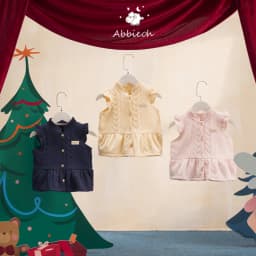 Thumbnail Áo gile cotton tay bèo cho bé gái ABBIEOH phong cách vintage cách điệu 0-3 tuổi GL691 GL671 1