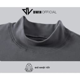 Thumbnail Áo giữ nhiệt nam dài tay Dwin chất lông thỏ thun cao cổ co giãn lót nỉ 2 mặt local brand 2.0 2