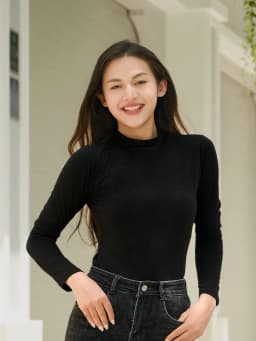 Thumbnail Áo Giữ Nhiệt Nữ Cổ Cao LAROMA | Giữ Ấm - Siêu Co Dãn - Vải Thơm - Kháng Khuẩn 4