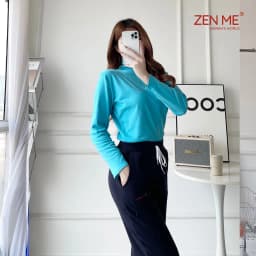 Thumbnail Áo Giữ Nhiệt Nữ Cổ Lọ Chất Liệu Cotton Co Giãn ACL1222, Zen Me Women's World 2