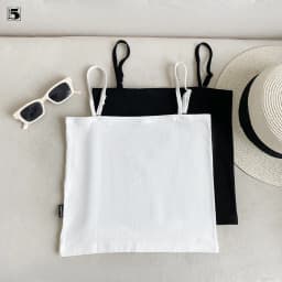 Thumbnail Áo hai dây nữ Twentyfive dáng ôm croptop không đệm mút thun tăm thấm hút co dãn TL12-SP 4
