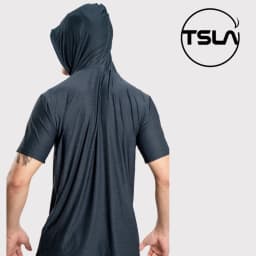 Thumbnail Áo Hoodie nam ngắn tay TSLA chất mát kháng khuẩn chống uv chạy bộ tập gym thể thao bigsize oversize TSO2028 3
