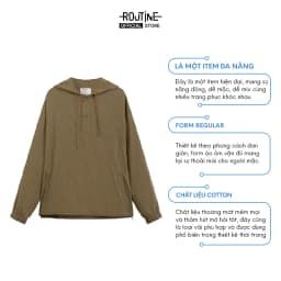Thumbnail Áo Hoodie Nam Tay Dài Có Mũ Texture Trơn Form Regular - Routine 10S23HOD009 2