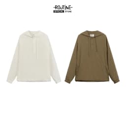 Thumbnail Áo Hoodie Nam Tay Dài Có Mũ Texture Trơn Form Regular - Routine 10S23HOD009 4