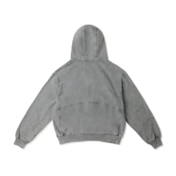 Thumbnail Áo Hoodie Wash DAPPERANDMORE Panelled Hoodie Washed Phối Line Rã May Thêu Logo 450GSM - Grey 1