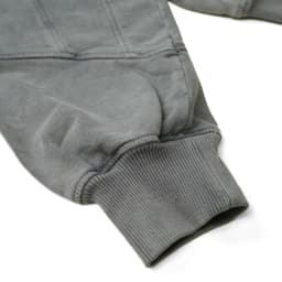 Thumbnail Áo Hoodie Wash DAPPERANDMORE Panelled Hoodie Washed Phối Line Rã May Thêu Logo 450GSM - Grey 2