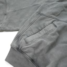 Thumbnail Áo Hoodie Wash DAPPERANDMORE Panelled Hoodie Washed Phối Line Rã May Thêu Logo 450GSM - Grey 4