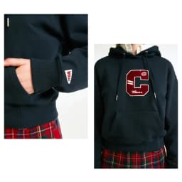 Thumbnail Áo Hoodie WHO.A.U WHMHD4T22F Women's Boucle Cropped Hoodie Women Style (Fleece-lined) 3