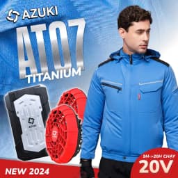 Thumbnail Áo Điều Hòa AZUKI TITANIUM AT07 Mới Nhất 2025 Pin 25000mah,Quạt 20V Chống Nước Siêu Mạnh [ BH 12 Tháng ] NIKITO 1
