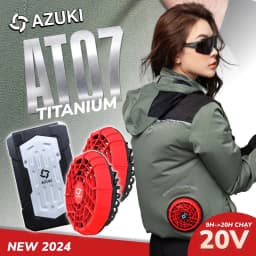 Thumbnail Áo Điều Hòa Nữ Nhật Bản AZUKI TITANIUM AT07 VÀ EX9 Pin 25.000-25.500 Mah, Quạt 20v Và 21v Siêu Mạnh ,Êm ái,BH 12T-NIKITO 2