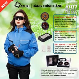 Thumbnail Áo Điều Hòa Nữ Nhật Bản AZUKI TITANIUM AT07 VÀ EX9 Pin 25.000-25.500 Mah, Quạt 20v Và 21v Siêu Mạnh ,Êm ái,BH 12T-NIKITO 3