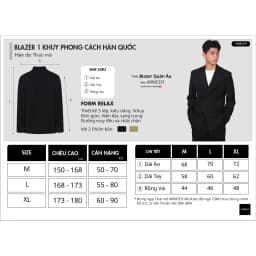 Thumbnail Áo khoác blazer ARMCEO 1 khuy phong cách Hàn Quốc -ARK03 3
