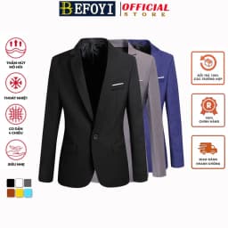 Thumbnail Áo khoác blazer BEFOYI dáng ôm tay dài phong cách thời trang Hàn Quốc dành cho nam XH7034 1