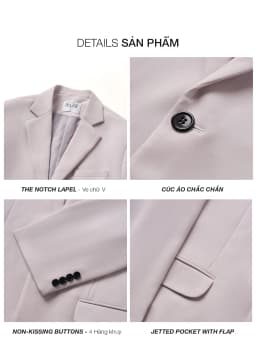 Thumbnail Áo khoác blazer nam JBAGY Classic 3 lớp dầy dặn, có đệm vai tinh tế phong cách Hàn Quốc JK007 2